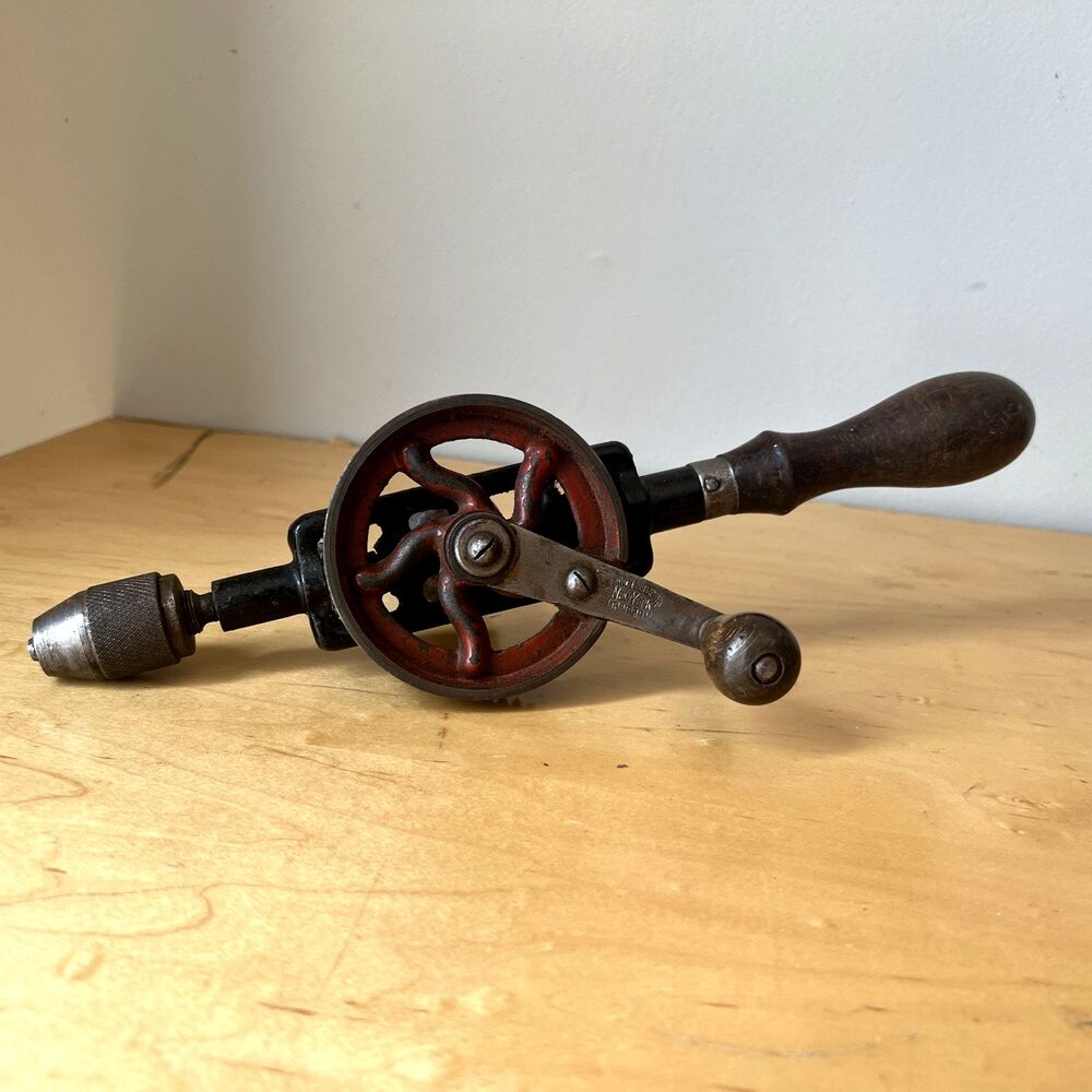VTG SCARCE GRANIT TOOL COMP NEW YORK GERMANY EGG BEATER HAND CRANK DRILL